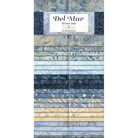 Wilmington Batiks Pre-cut 40 Piece 2 1/2" Strips 841-118-841 - Del Mar