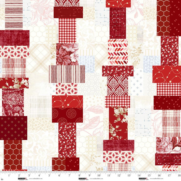 Studio E Pieces Of America 8588 82 Ruby Stripe By The Yard
