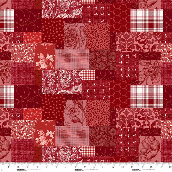 Studio E Pieces Of America 8590 82 Ruby Patchwork By The Yard