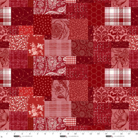 Studio E Pieces Of America 8590 82 Ruby Patchwork By The Yard