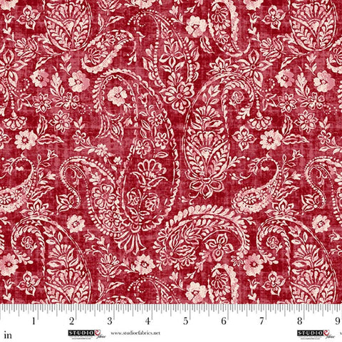 Studio E Pieces Of America 8594 82 Ruby Paisley By The Yard