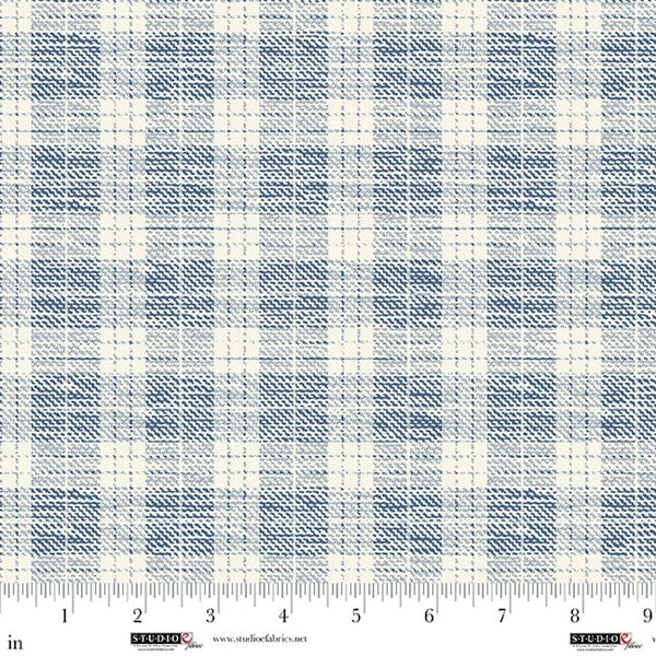 Studio E Pieces Of America 8595 73 Blue Plaid By The Yard
