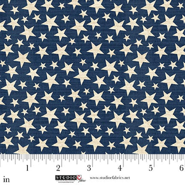 Studio E Pieces Of America 8596 73 Blue Small Stars By The Yard