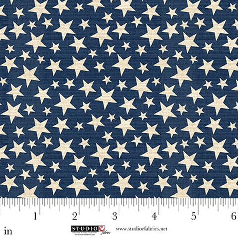 Studio E Pieces Of America 8596 73 Blue Small Stars By The Yard