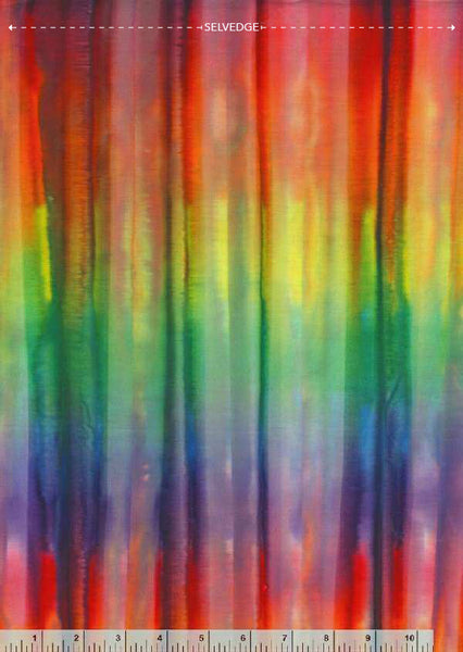 Anthology Rainfall Ombre Batik 861Q 1 Rainbow By The Yard