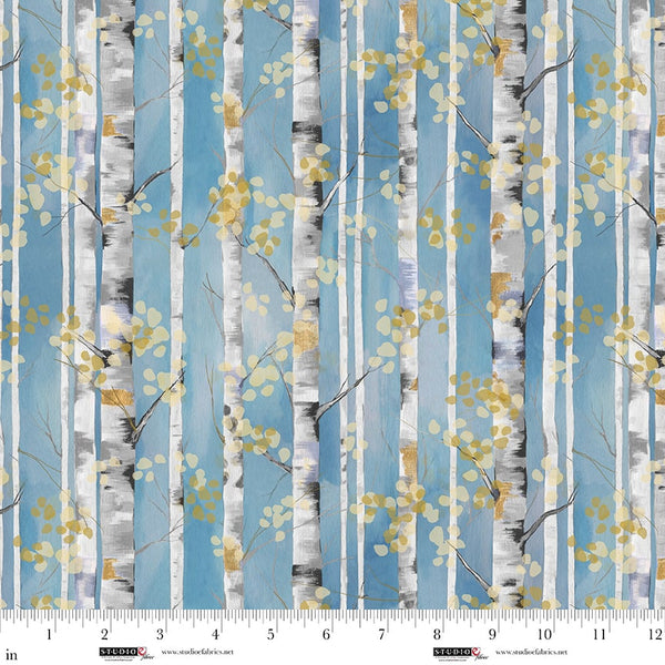 Studio E Behind Blue Eyes 8649 79 Slate Birch Tress By The Yard