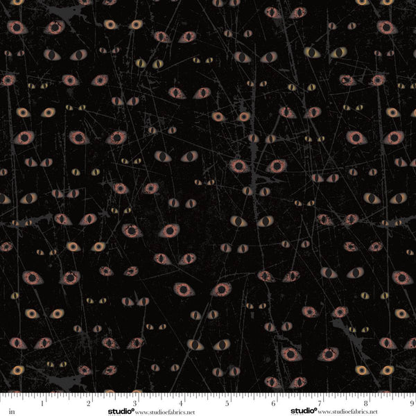 Studio E Scary Spice 8823 98 Charcoal Cat Eye By The Yard