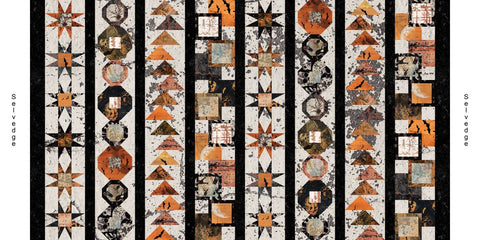 Studio E Scary Spice 8831 34 Sepia Quilt Block Border Stripes By The Yard