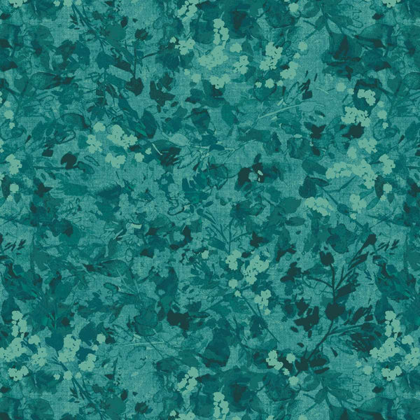 Studio E Meow Mix 8958 69 Dark Teal Floral Texture By The Yard