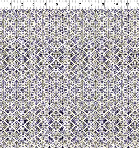 In The Beginning Carpet Bag Romance 8CBR 3 Purple Medallion By The Yard