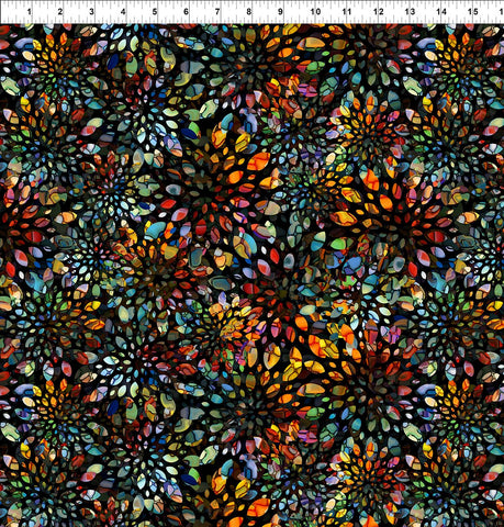 In The Beginning Dear Clara 8DCL 1 Black Kaleidoscope By The Yard