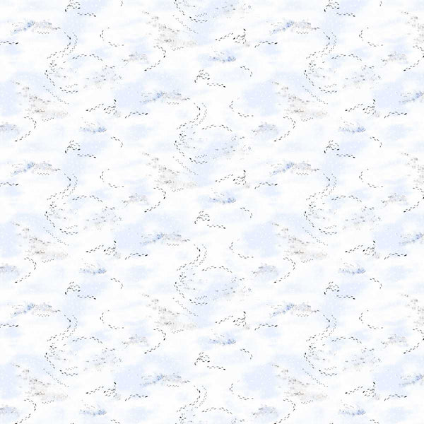 Studio E Christmas At Pooh Corner 9111 07 Snow Frosted Footprints By The Yard