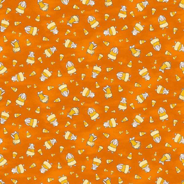 Studio E Haunted Acre Wood 9130 33 Orange Candy Piglets By The Yard