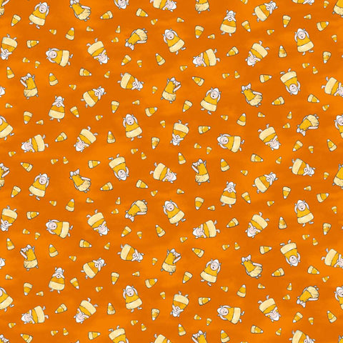 Studio E Haunted Acre Wood 9130 33 Orange Candy Piglets By The Yard