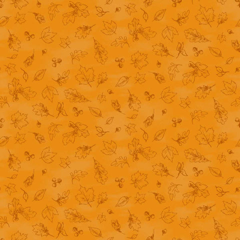Studio E Haunted Acre Wood 9135 33 Orange Leaves Lineart By The Yard