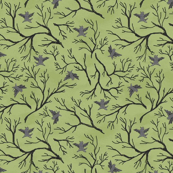 Studio E Haunted Acre Wood 9139 66 Green Bats By The Yard