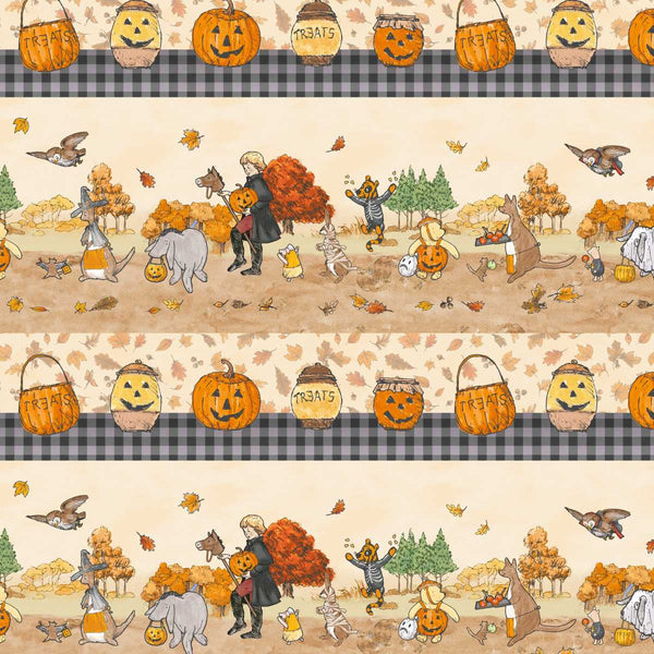 Studio E Haunted Acre Wood 9140 44 Yellow Stripe By The Yard