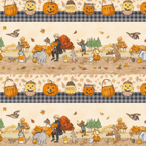 Studio E Haunted Acre Wood 9140 44 Yellow Stripe By The Yard