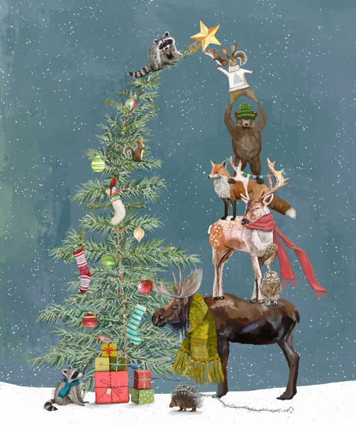 Studio E Holly Woods 9247P 79 Slate Woodland Decorating 36" PANEL By The PANEL (Not Strictly By The Yard)