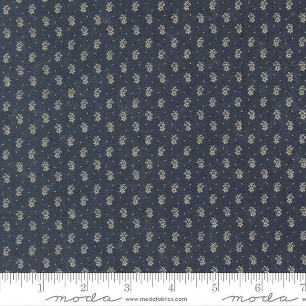 Moda Kansas Troubles - Bluebird's Nest 9805 14 Blue Tiny Buds By The Yard