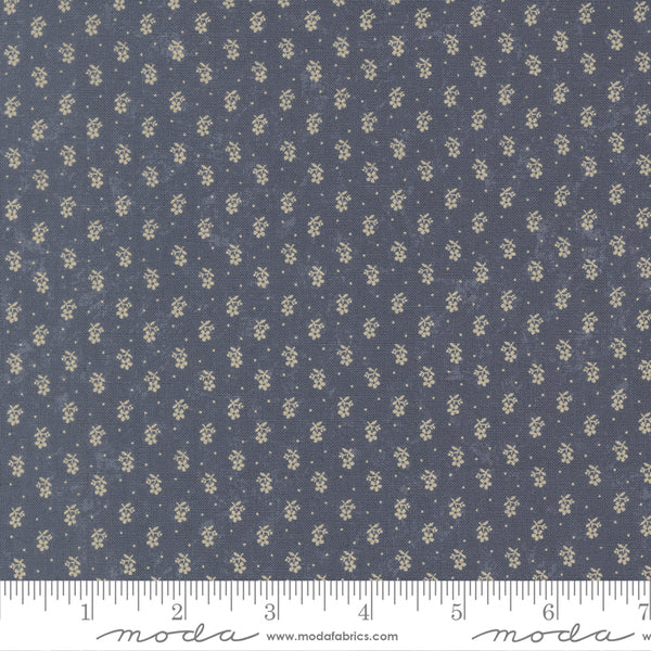 Moda Kansas Troubles - Bluebird's Nest 9805 34 Mid Blue Tiny Buds By The Yard