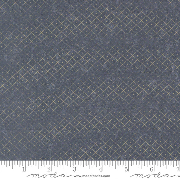 Moda Kansas Troubles - Bluebird's Nest 9808 34 Mid Blue Dot Check By The Yard