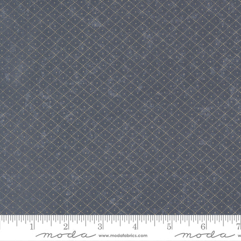 Moda Kansas Troubles - Bluebird's Nest 9808 34 Mid Blue Dot Check By The Yard