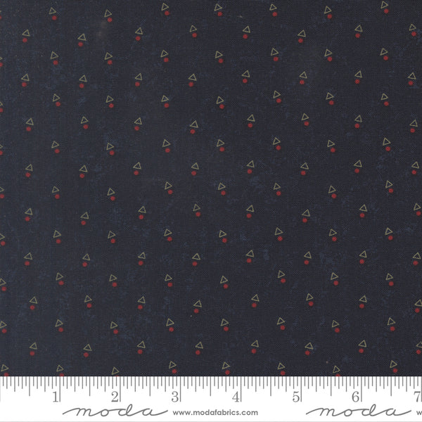 Moda Kansas Troubles - Quail Run 9836 14 Indigo Triangle Dot By The Yard