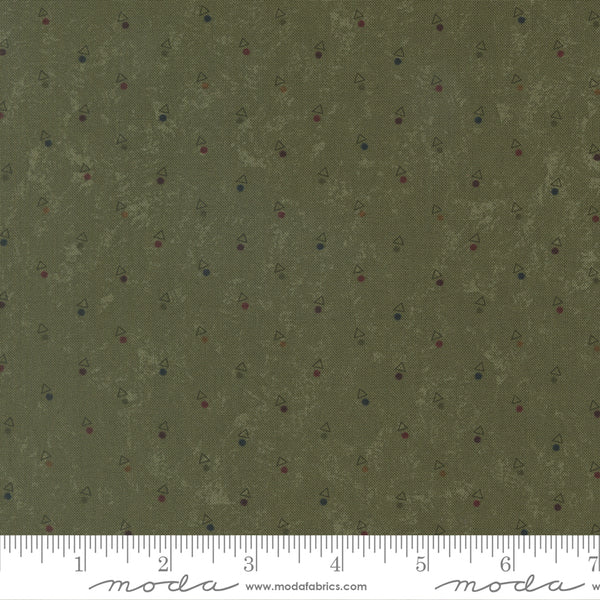 Moda Kansas Troubles - Quail Run 9836 15 Grass Triangle Dot By The Yard