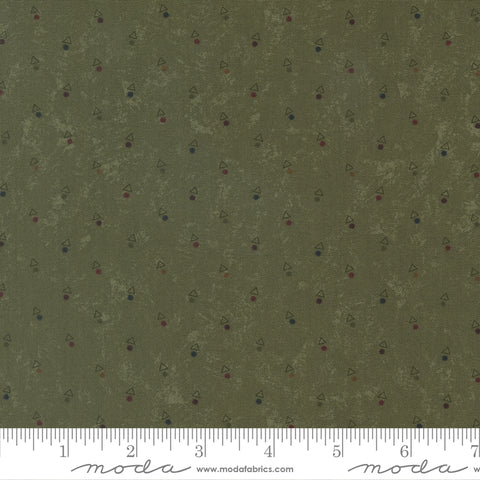 Moda Kansas Troubles - Quail Run 9836 15 Grass Triangle Dot By The Yard