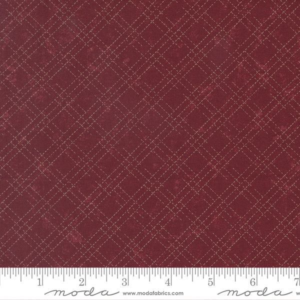 Moda Kansas Troubles - Quail Run 9837 13 Brick Stitched Plaid By The Yard