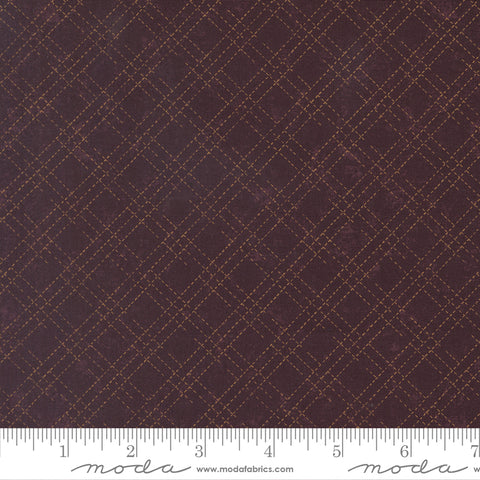 Moda Kansas Troubles - Quail Run 9837 16 Mulberry Stitched Plaid By The Yard