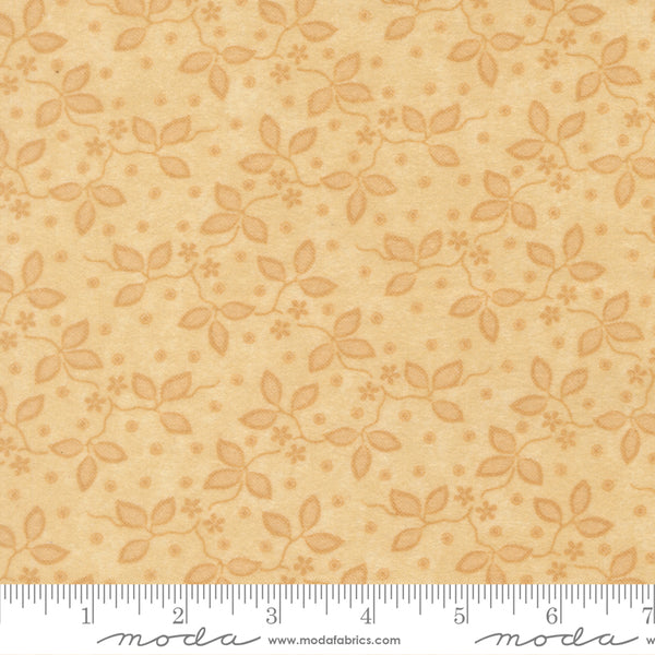 Moda Kansas Troubles - Flannel Season 9841 21F Tan Tonal Three Leaves Flannel By The Yard