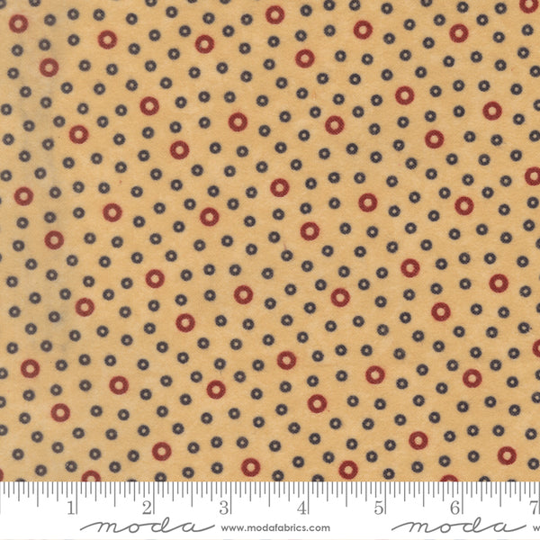 Moda Kansas Troubles - Flannel Season 9845 11F Tan Rain Drop Dots Flannel By The Yard