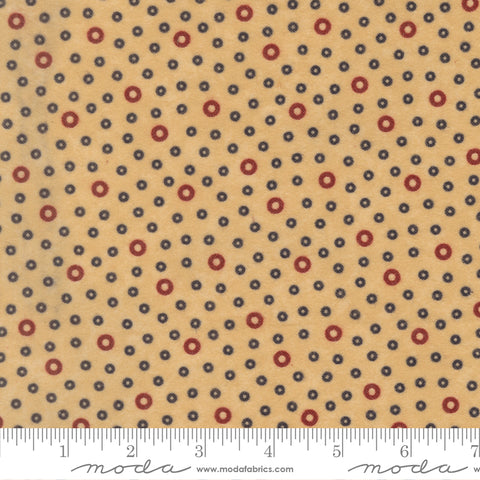 Moda Kansas Troubles - Flannel Season 9845 11F Tan Rain Drop Dots Flannel By The Yard