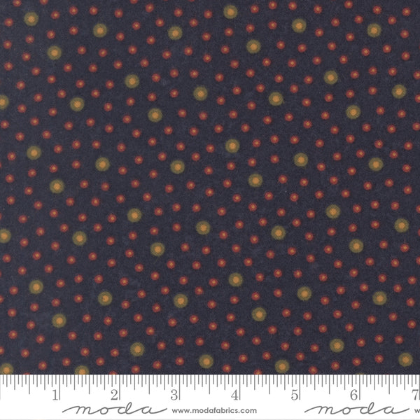 Moda Kansas Troubles - Flannel Season 9845 14F Indigo Rain Drop Dots Flannel By The Yard