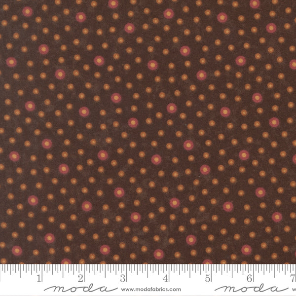 Moda Kansas Troubles - Flannel Season 9845 18F Earth Rain Drop Dots Flannel By The Yard
