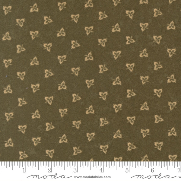 Moda Kansas Troubles - Flannel Season 9846 15F Grass Little Leaves Flannel By The Yard