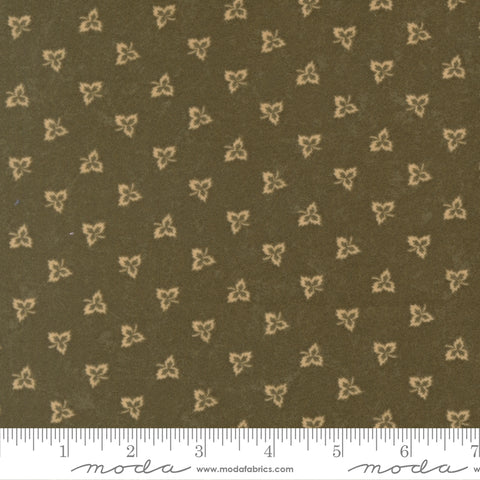 Moda Kansas Troubles - Flannel Season 9846 15F Grass Little Leaves Flannel By The Yard
