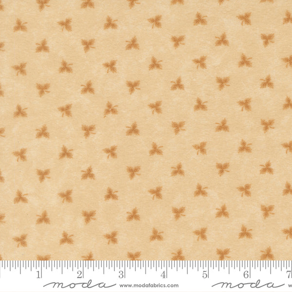 Moda Kansas Troubles - Flannel Season 9846 21F Tan Tonal Little Leaves Flannel By The Yard