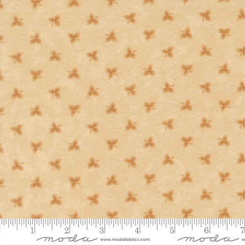 Moda Kansas Troubles - Flannel Season 9846 21F Tan Tonal Little Leaves Flannel By The Yard