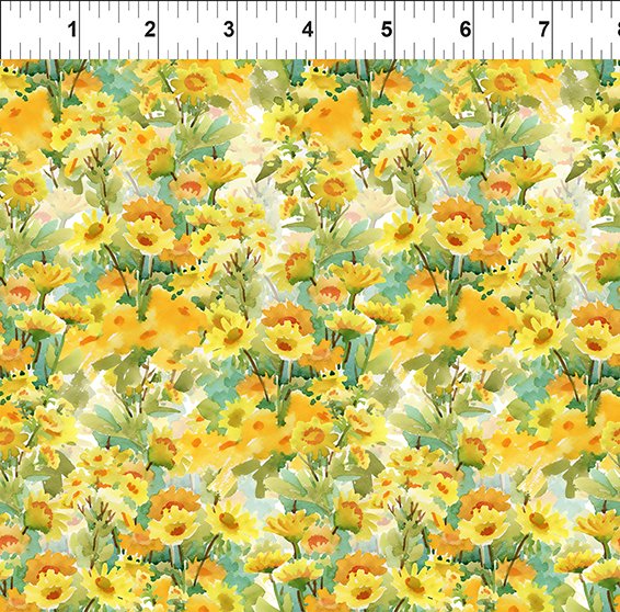 In The Beginning Decoupage 9DC 1 Yellow Sunflowers By The Yard