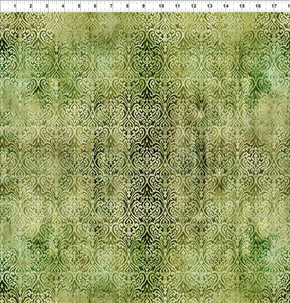 In The Beginning Evanescence 9EV 1 Green Tapestry By The Yard