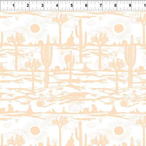 In The Beginning Go Cowgirl! 9GC 1 White Scenic By The Yard