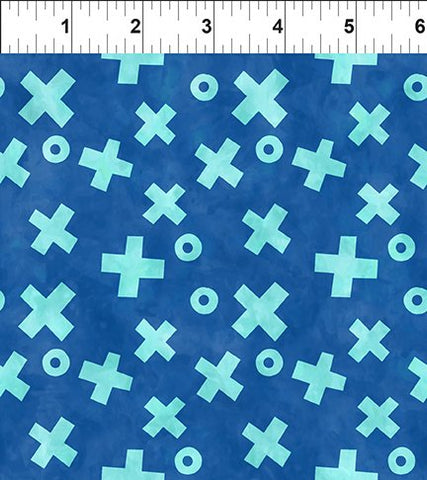 In The Beginning ABC's Of Color 9JHW 1 Blue X's & O's By The Yard