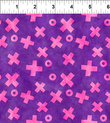 In The Beginning ABC's Of Color 9JHW 2 Purple X's & O's By The Yard