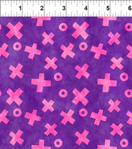 In The Beginning ABC's Of Color 9JHW 2 Purple X's & O's By The Yard