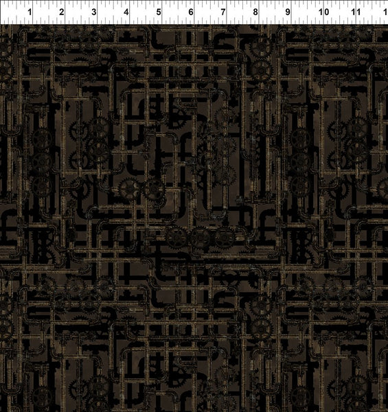 In The Beginning Steampunk Menagerie 9ST 1 Brown Pipes By The Yard