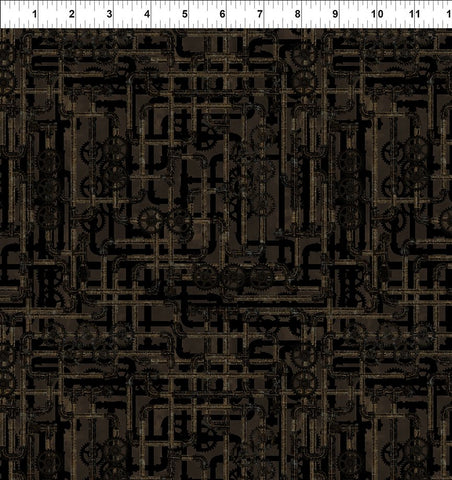 In The Beginning Steampunk Menagerie 9ST 1 Brown Pipes By The Yard