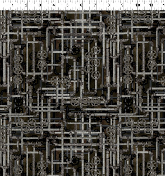 In The Beginning Steampunk Menagerie 9ST 2 Gray Pipes By The Yard